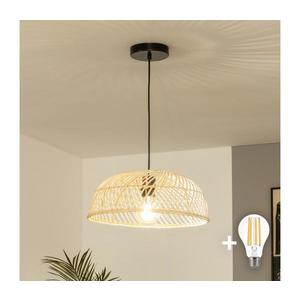 Brilagi - Lustră LED suspendată pe cablu CERIA BOHO 1xE27/40W/230V Ø 40 cm ratan imagine