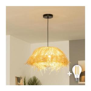 Brilagi - Lustră LED suspendată pe cablu CERIA BOHO, 1xE27/40W/230V, Ø 40 cm, rafie imagine