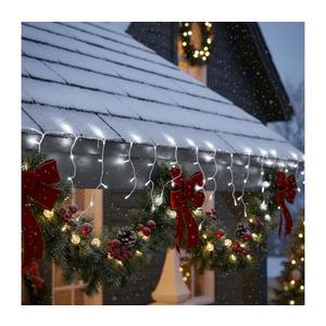 Brilagi - Ghirlandă luminoasă LED de exterior pentru Crăciun, 200 LED, 8 funcții, 13 m, IP44, alb rece imagine