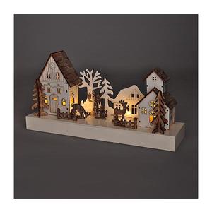 Decorațiune LED de Crăciun LED/2xAA lemn 1V256 imagine