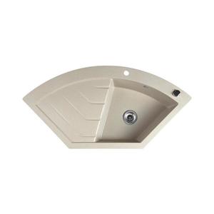 Sapho - Chiuvetă de colț pentru bucătărie 114x57, 5 cm granit/bej imagine