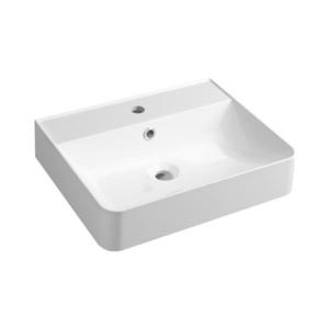 Sapho - Lavoar suspendat 50 x 40 cm, marmură turnată, alb imagine