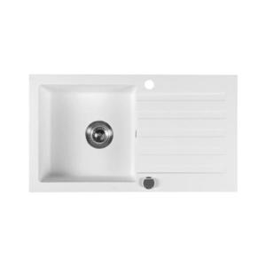 Sapho - Chiuvetă de bucătărie 78 x 44 cm, din granit, alb imagine