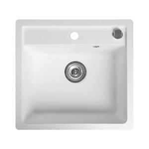 Chiuvetă de bucătărie Sapho 53 x 50 cm, granit, albă imagine