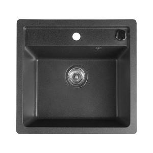 Sapho - Chiuvetă de bucătărie 53x50 cm granit/negru imagine