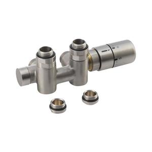 Sapho - Set termostatic de conectare pentru racord central TWIN COMBI, dreapta/inox mat imagine