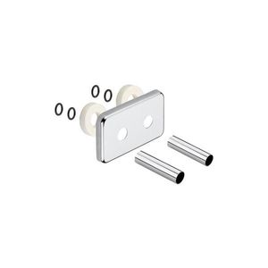 Sapho - Rozetă de acoperire TWIN pentru racord central, inox periat imagine