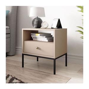 Noptieră MONO 56x54 cm bej/negru imagine