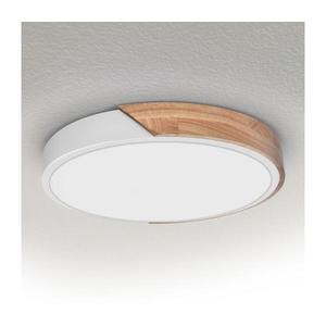 Brilagi - Plafonieră LED PILANA, 24W/230V, stejar/alb, Ø 30 cm imagine