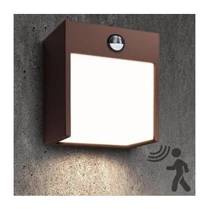 Brilagi-LED Aplică de exterior cu senzor TERNI, LED 12W, 230V, maro, IP44 imagine