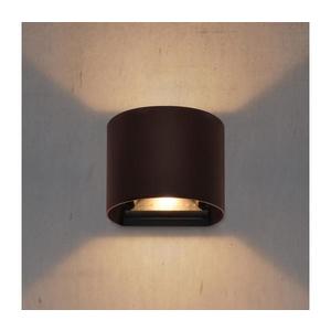 Brilagi - Aplica de perete LED pentru exterior RONDO, 6 W, 230 V, maro, IP54 imagine
