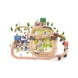 2Kids Toys - Set de tren Oraș și Sat, 200 piese imagine
