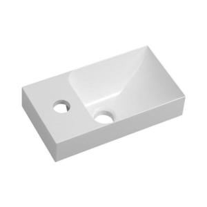 Sapho - Lavoar suspendat PICCOLINO 31x17 cm stânga/marmură turnată/alb imagine