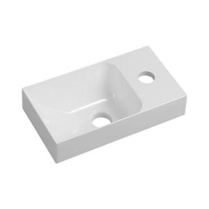 Sapho - Lavoar suspendat PICCOLINO 30x17 cm, pentru montare pe partea dreaptă, marmură turnată, albă imagine