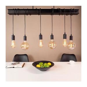 Lustră pe cablu Eglo 43712 TOWNSHEND 6xE27/60W/230V negru imagine