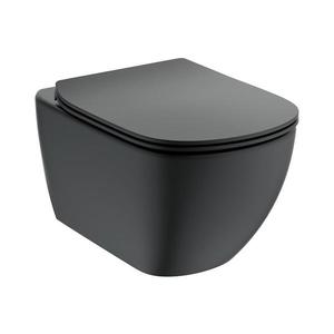 Ideal Standard T3546V3 - Vas WC suspendat TESI cu capac SoftClose, ceramică/negru imagine