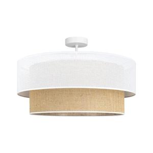 Lustră aplicată BORHO 1xE27/60W/230V albă/jută imagine