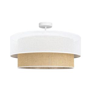 Lustră aplicată BORHO 1xE27/60W/230V alb/iută imagine