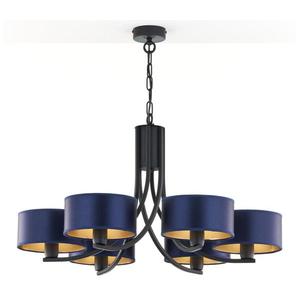 Jupiter 2102 - Candelabru cu lanț ARTHUR 6xE27/15W/230V albastru/negru imagine