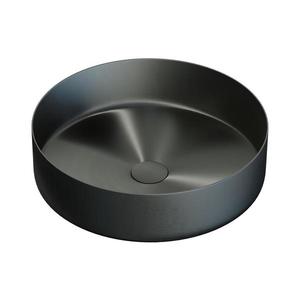 BATH DELUXE 06-040-16-02-00 - Lavoar pentru blat LJORDAL, Ø 40 cm, oțel/negru imagine