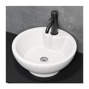 BATH DELUXE 06-045-11-11-00 - Lavoar DRAMMEN pentru montaj pe blat, Ø 40, 1 cm, ceramică, alb imagine