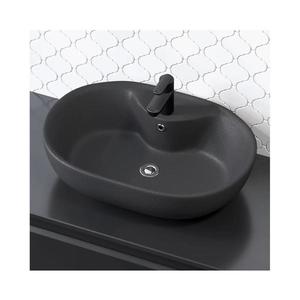BATH DELUXE 06-060-08-02-00 - Lavoar pentru blat TROMSO, 59, 5 x 41 cm, ceramică/negru imagine