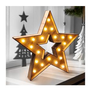 Brilagi - Decorațiune LED de Crăciun, stea, 38 x 40 cm, alimentare 2x AA imagine