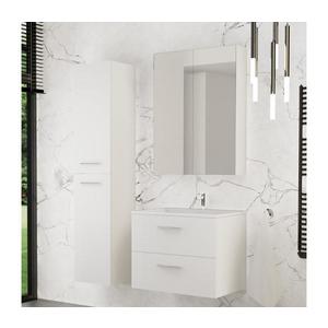 Set mobilier de baie KATE cu lavoar + dulap cu oglindă + dulap suspendat, alb imagine