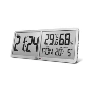 ELDONEX ECL-1110-SL - Ceas de perete digital TimeCheck 4xAA argintiu imagine