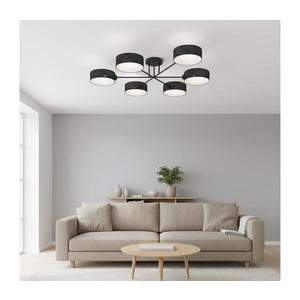 Candelabru pentru montaj pe tavan MAGA 6xE14/10W/230V negru imagine