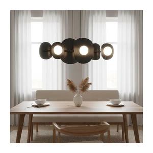 Lustră pe cablu ELEMENTI, 6xG9/8W/230V, neagră imagine