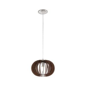 Eglo 95023 - Lustră suspendată pe cablu STELLATO 1xE27/60W/230V, Ø 30 cm, maro imagine