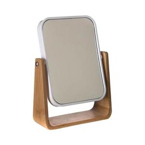 5five - Oglindă cosmetică NATUREO 21, 8 x 16 cm bambus/alb imagine