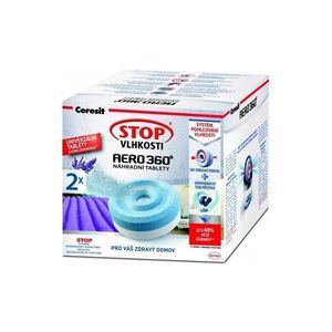 Ceresit - Tablete 2 în 1 pentru dezumidificator AERO 360° 2x 450 g, Grădina de lavandă imagine