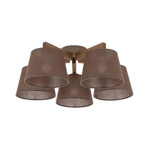 Brilagi - Lustră de tavan aplicată LATTE SABIA 5xE27/15W/230V pin/maro imagine