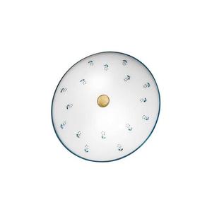 Plafonieră Kolarz 731.U12.4.17 NONNA 2xE14/60W/230V d. 32 cm albastru/alamă imagine