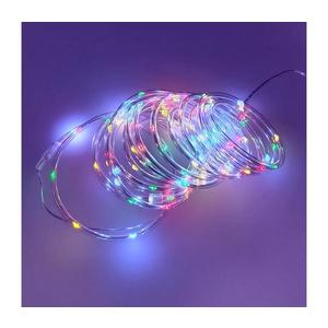 Ghirlandă LED de Crăciun pentru exterior, 100 LED, alimentare 3xAA, 5, 45 m, IP44, multicolor imagine