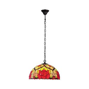 Brilagi - Candelabru Tiffany GARLAN cu vitralii, suspendat pe lanț, 2xE27/60W/230V imagine
