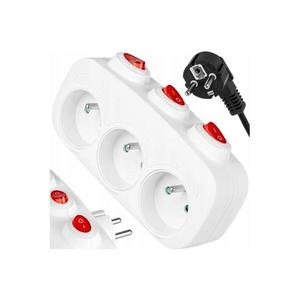 Multipriză 3 prize cu întrerupătoare imagine