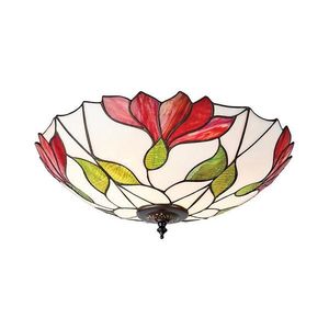 Plafonieră Tiffany BOTANICA Endon 63960, 2xE27/60W/230V, Ø 45 cm imagine