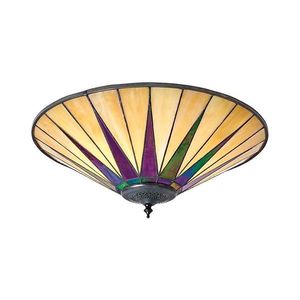 Endon 70240 - Plafonieră Tiffany DARK STAR, 2 x E27, 40 W, 230 V, Ø 49 cm imagine
