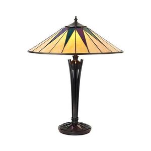 Lampă de masă Tiffany Endon 64045 Dark Star 2xE27/60W/230V Ø 49 cm imagine