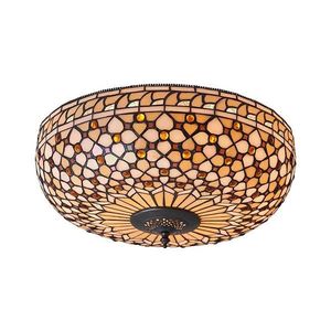 Endon 64276 - Plafonieră Tiffany MILLE FEUX, 2 x E27/60W/230V, Ø 45 cm imagine