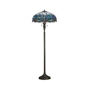 Endon 64069 - Lampă de podea Tiffany DRAGONFLY, 2xE27/60W/230V, Ø 50 cm imagine