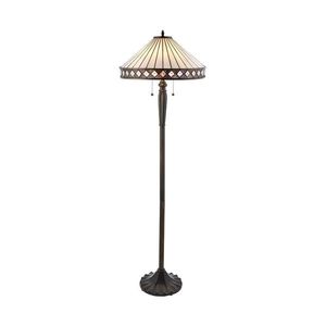 Endon 70936 - Lampă de podea Tiffany FARGO, 2xE27/60W/230V, Ø 50 cm imagine