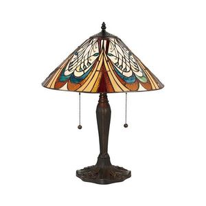 Endon 64163 - Lampă de masă Tiffany HECTOR, 2x E27/60W/230V, Ø 40 cm imagine