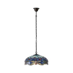 Endon 64080 - Candelabru pe lanț Tiffany DRAGONFLY, 3x E27, max. 60 W, 230 V, Ø 41 cm imagine