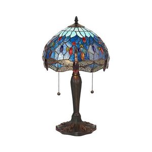 Endon 64090 - Lampă de masă Tiffany DRAGONFLY, 2xE27/60W/230V, Ø 30 cm imagine