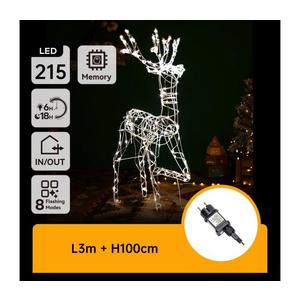 - Decorațiune LED de Crăciun pentru exterior, LED/3, 6W/31/230V, 2700K, 105 cm, IP44, ren imagine