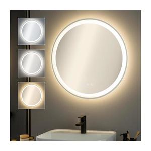 Brilagi-LED Oglindă AVA ECO LED, cu dimmer, cu sticlă fumurie, cu încălzire anti-aburire și iluminare integrată, LED 11, 5W/230V Ø60 cm IP44 imagine